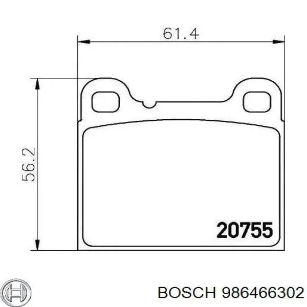 Купити 986466302 Bosch Задні колодки
