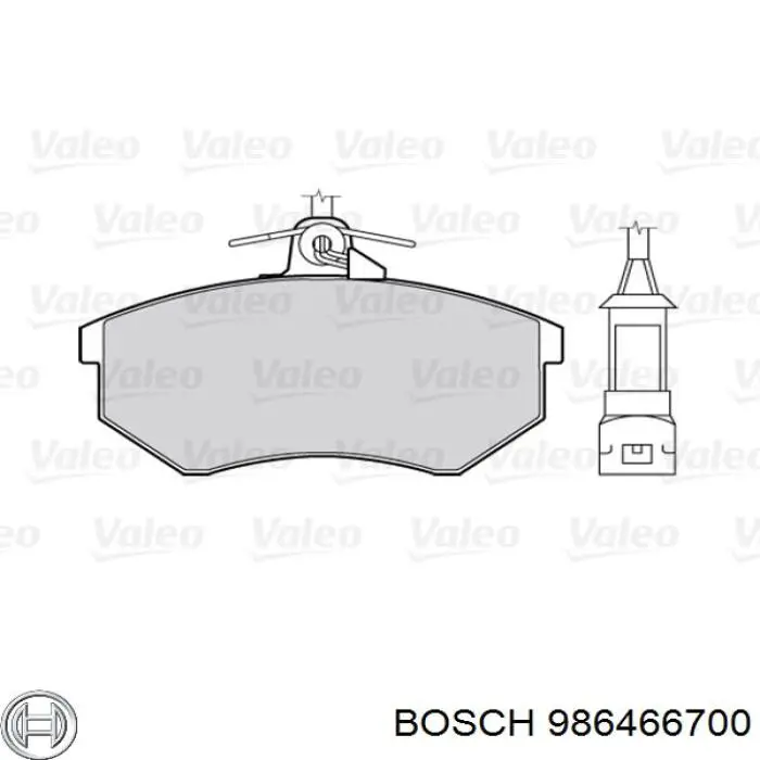 Гальмівні колодки Bosch 986466700 ціна, від 13.72 USD