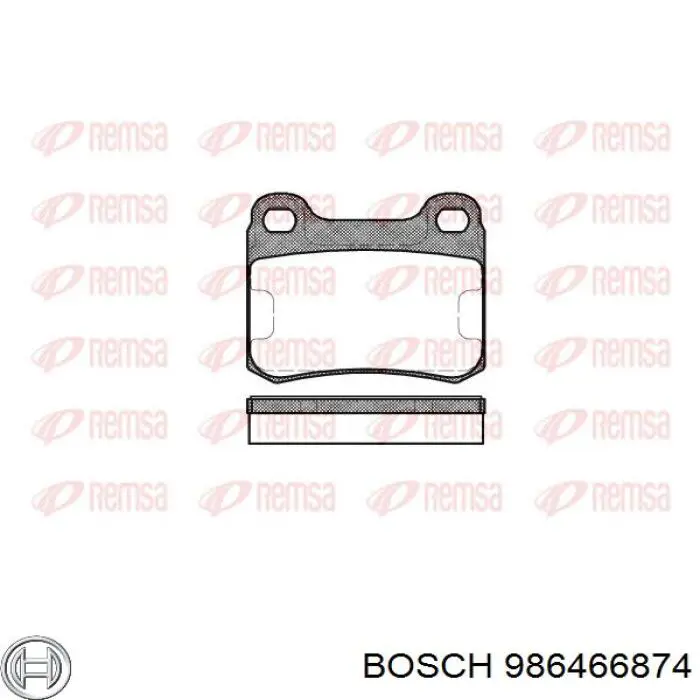 Колодки гальмові задні, дискові 986466874 Bosch