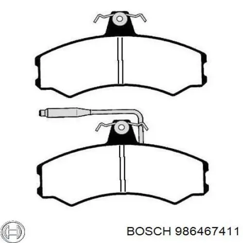 Гальмівні колодки Bosch 986467411 ціна, від 19.00 USD