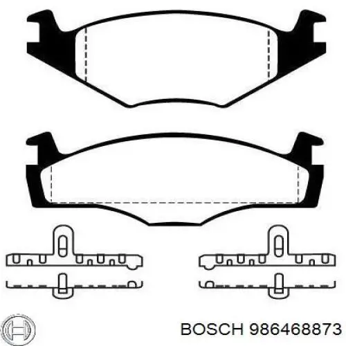 986468873 Bosch Передні гальмівні колодки