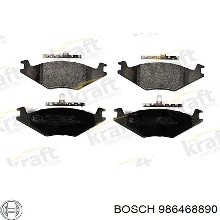 Купити 986468890 Bosch Колодки гальмівні передні, дискові
