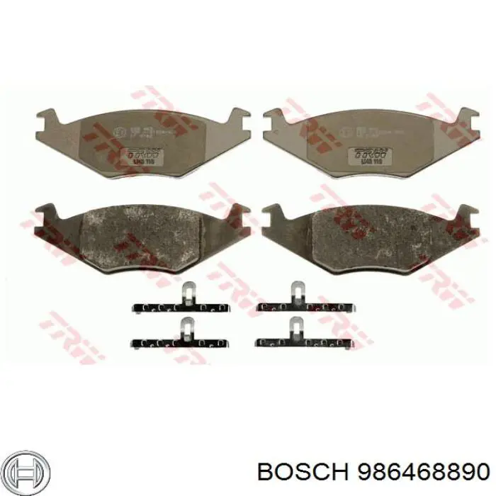 Колодки гальмівні передні, дискові 986468890 Bosch