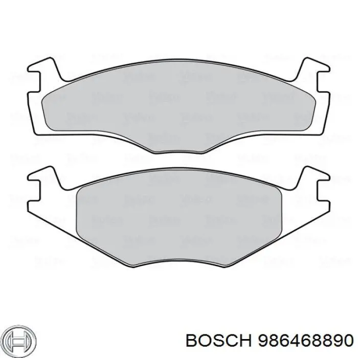 986468890 Bosch Передні гальмівні колодки