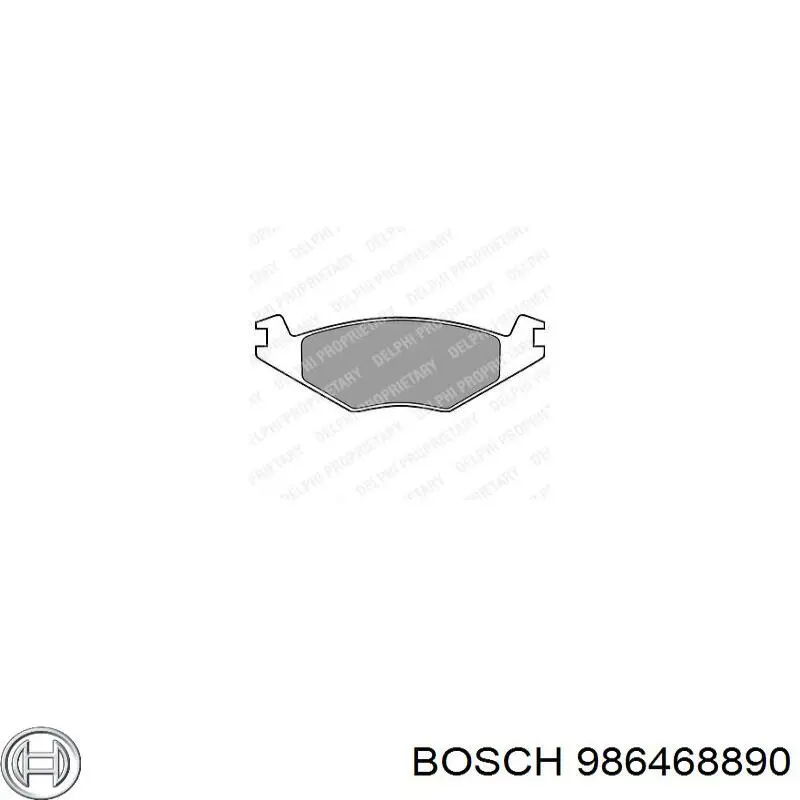 Гальмівні колодки Bosch 986468890 ціна, від 12.80 USD