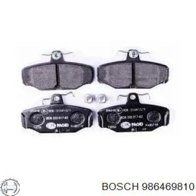 Задні гальмівні колодки Bosch 986469810 ціна, від 14.33 USD
