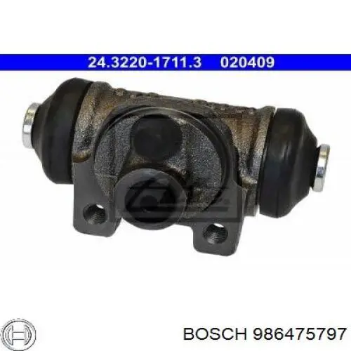 Купити 986475797 Bosch Циліндр гальмівний колісний/робітник, задній