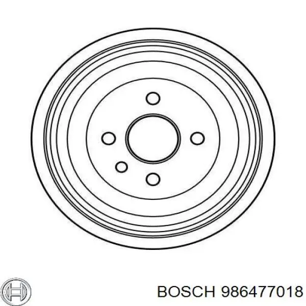 986477018 Bosch Барабан гальмівний задній