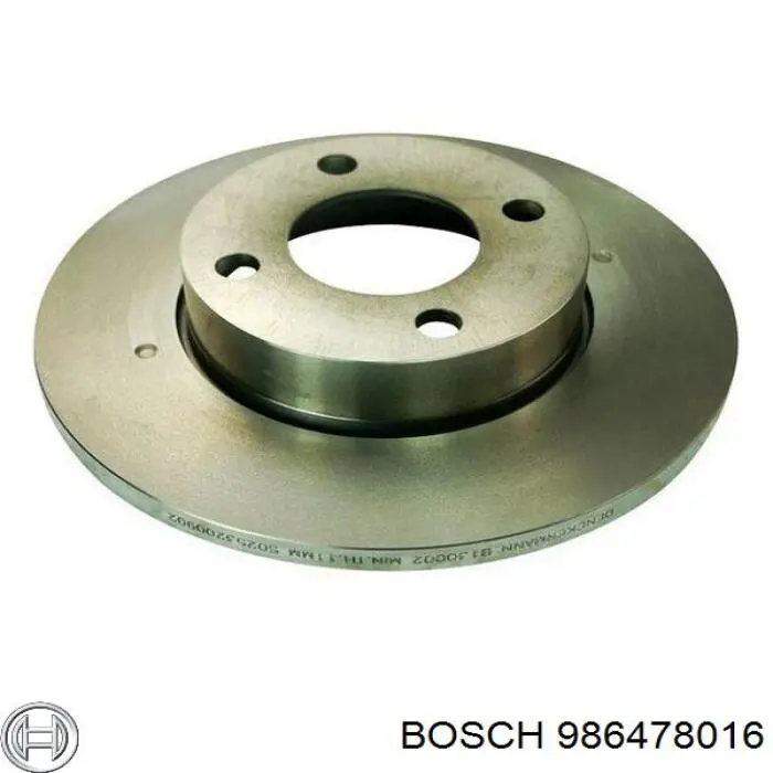 986478016 Bosch диск гальмівний передній