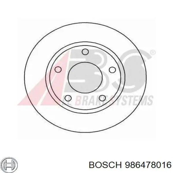Диск переднього гальма Bosch 986478016 ціна, від 26.03 USD