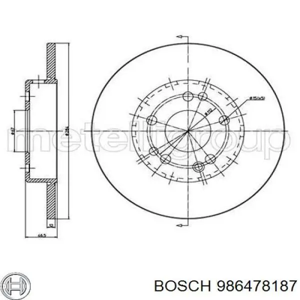 Гальмівні диски передні 986478187 Bosch