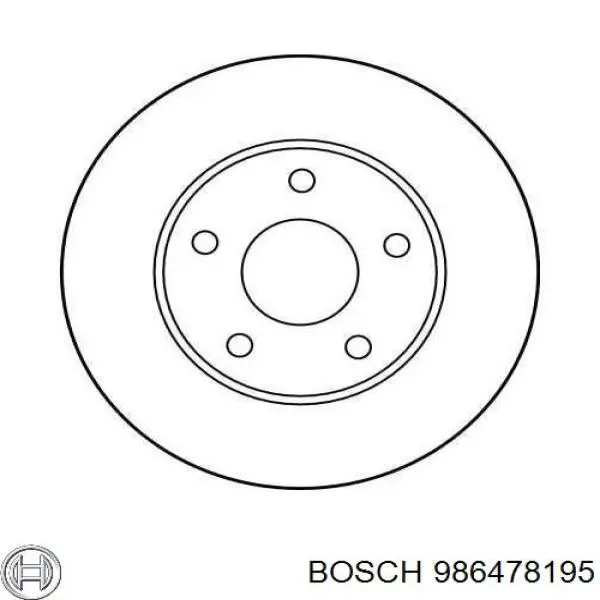 986478195 Bosch диск гальмівний передній