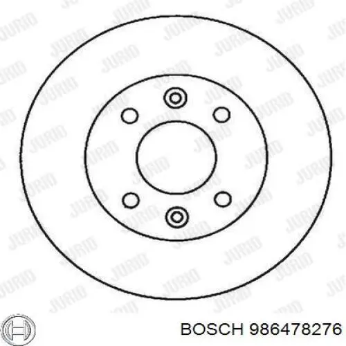 986478276 Bosch диск гальмівний передній