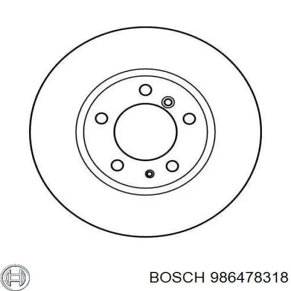 986478318 Bosch диск гальмівний передній