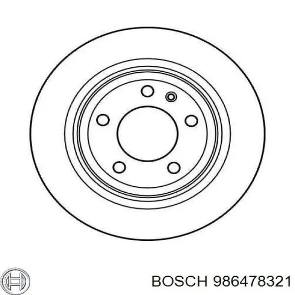 Диск гальмівний задній 986478321 Bosch