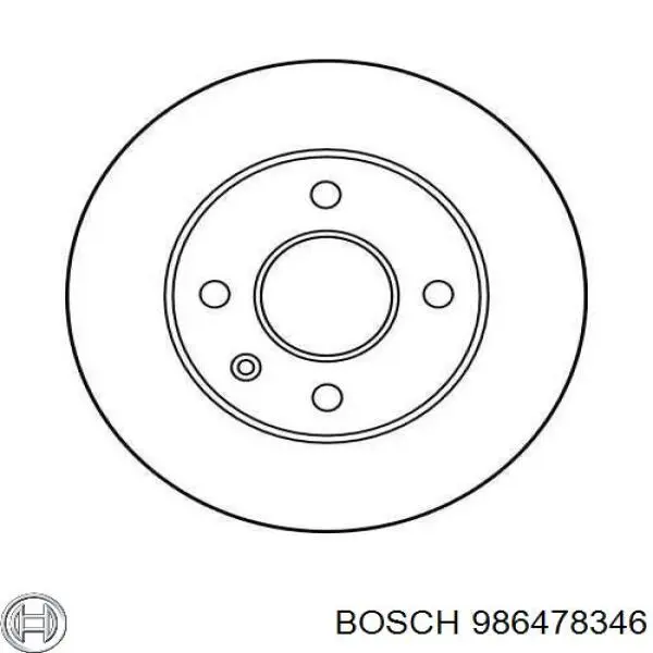 986478346 Bosch диск гальмівний передній