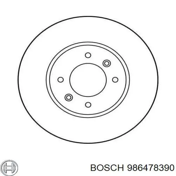 986478390 Bosch диск гальмівний задній
