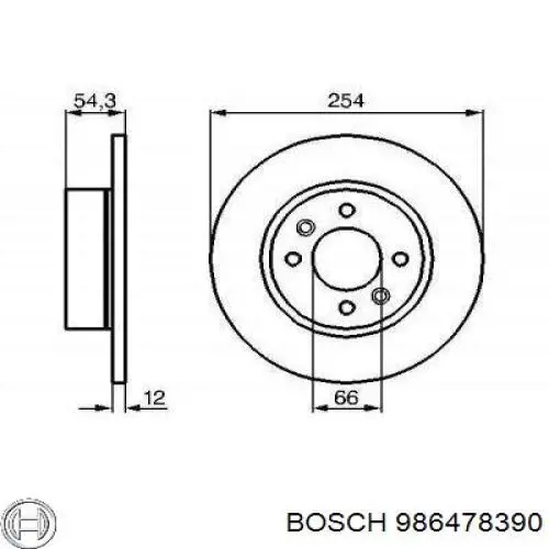 Гальмівні диски 986478390 Bosch