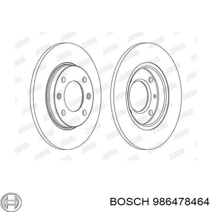 986478464 Bosch диск гальмівний задній