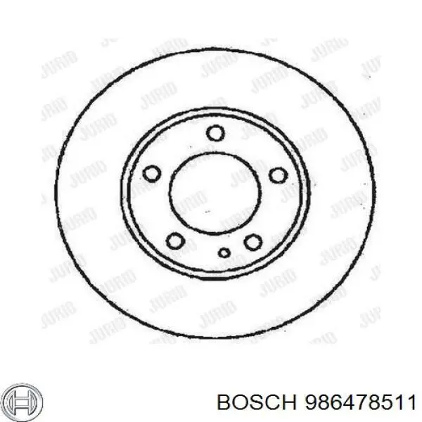 986478511 Bosch Гальмо дискове переднє