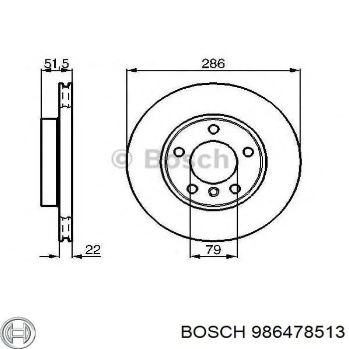 Гальмівні диски передні 986478513 Bosch