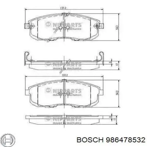 Диск переднього гальма Bosch 986478532 ціна, від 36.49 USD