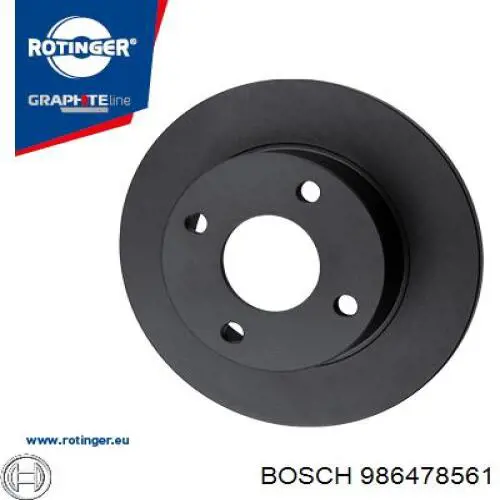 986478561 Bosch диск гальмівний задній