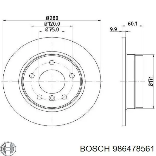 986478561 Bosch Дискові гальма