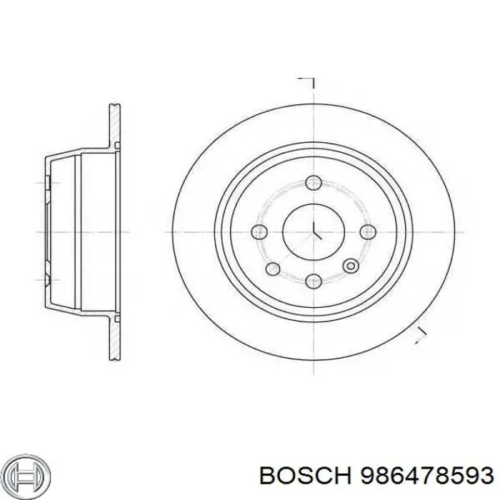 Купити 986478593 Bosch Ротор гальмівний