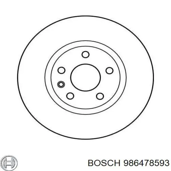 986478593 Bosch Гальмо дискове переднє