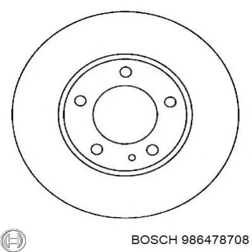 986478708 Bosch диск гальмівний передній