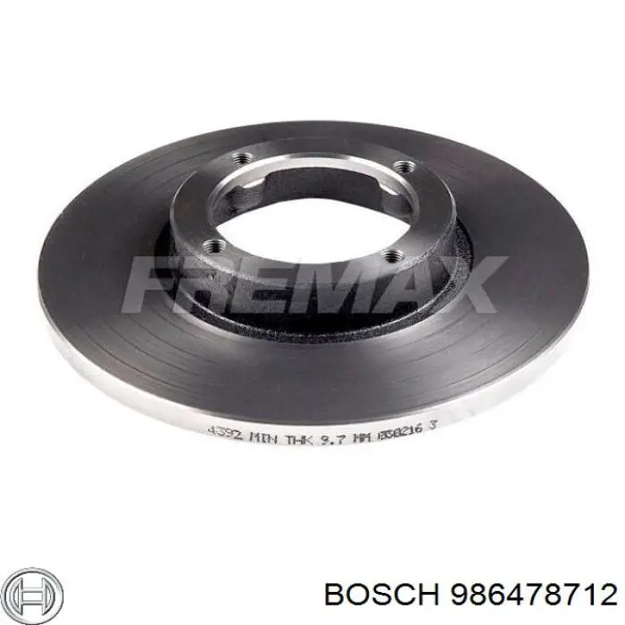 986478712 Bosch диск гальмівний передній