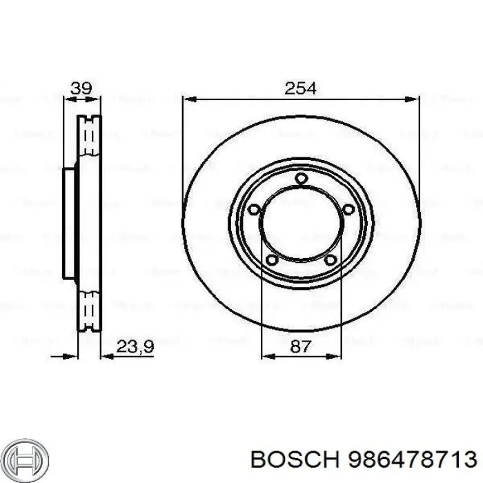 986478713 Bosch Дискові гальма