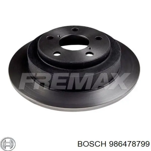 986478799 Bosch диск гальмівний задній