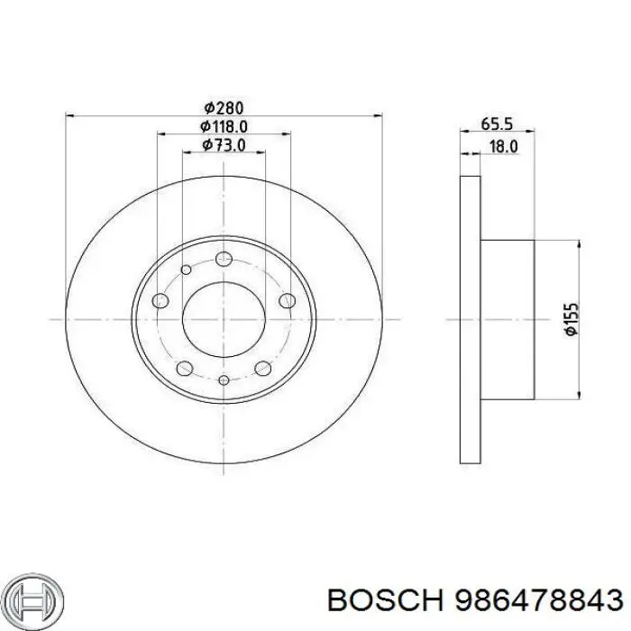 Гальмівні диски передні 986478843 Bosch