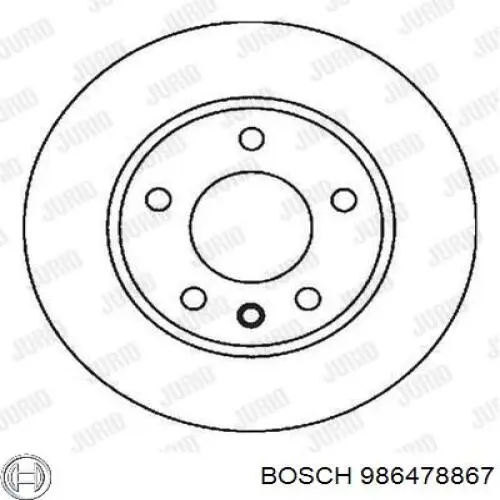 986478867 Bosch диск гальмівний передній