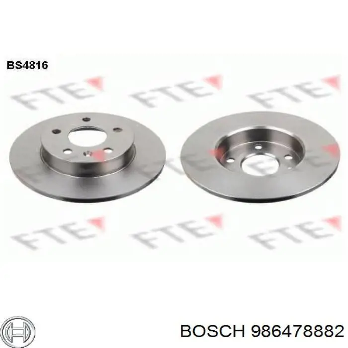 Купити 986478882 Bosch Диск заднього гальма