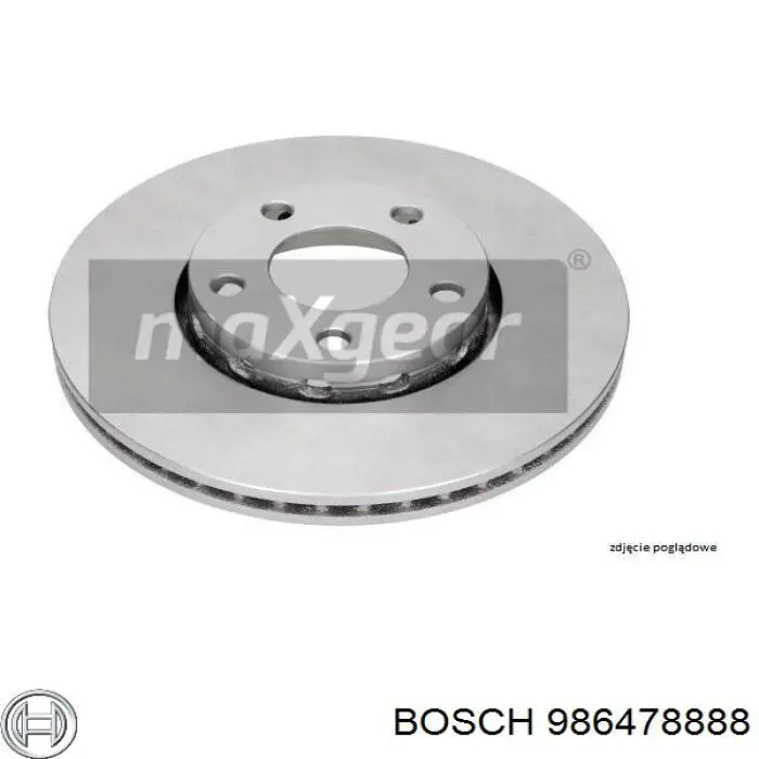 986478888 Bosch диск гальмівний задній