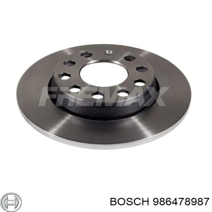 986478987 Bosch диск гальмівний задній