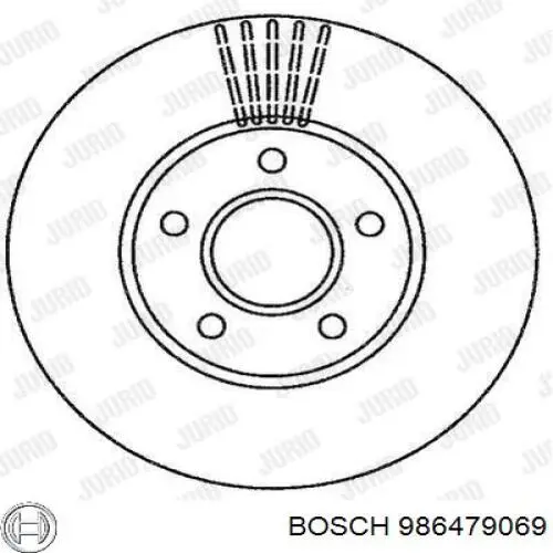 986479069 Bosch диск гальмівний передній