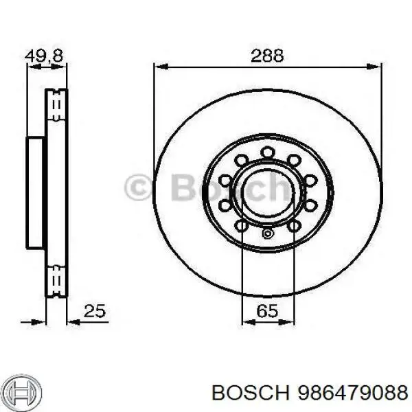 986479088 Bosch Ремкомплект передніх гальм
