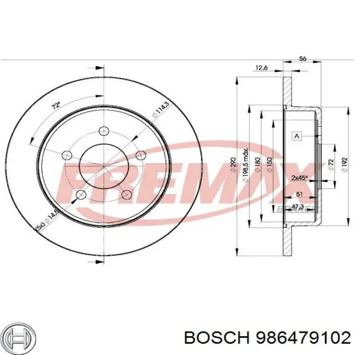 Гальмівні диски 986479102 Bosch