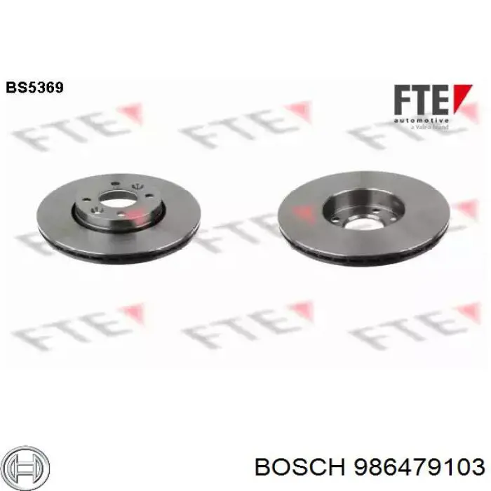 986479103 Bosch Гальмо дискове переднє