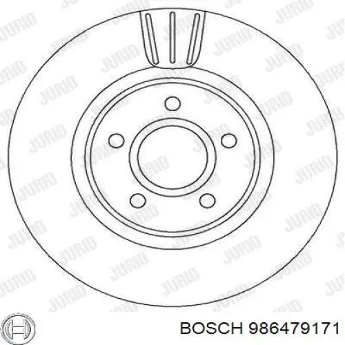 Гальмівні диски передні 986479171 Bosch