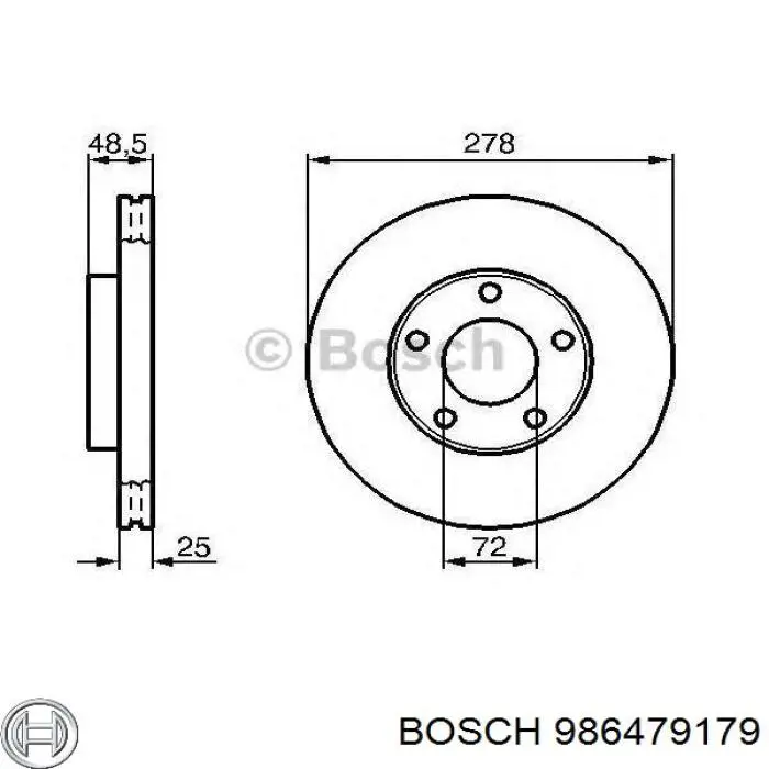 Гальмівні диски передні 986479179 Bosch