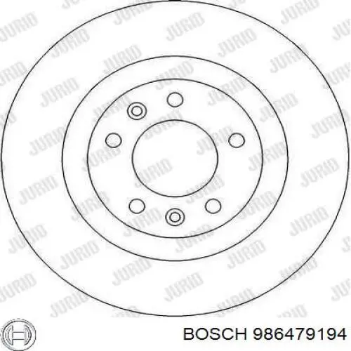 Диск гальмівний задній 986479194 Bosch