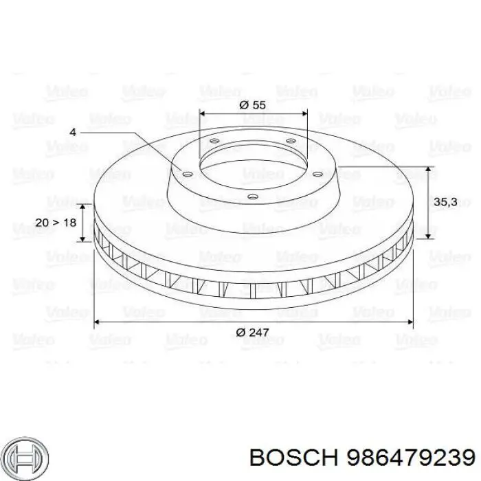Купити 986479239 Bosch Ротор гальмівний