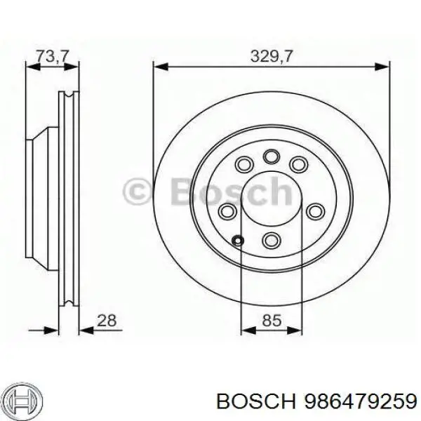 986479259 Bosch Дискові гальма