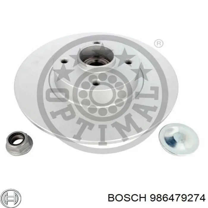 986479274 Bosch диск гальмівний задній
