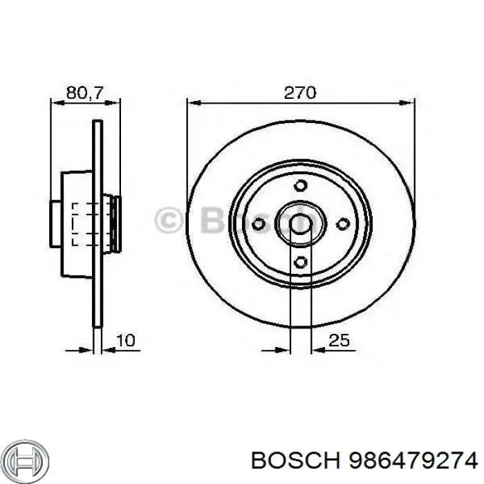 Гальмівні диски 986479274 Bosch